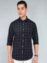 Arrow Sport Men Checkered Casual Blue Shirt