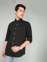 Arrow Sport Men Checkered Casual Green Shirt
