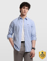 Arrow Sport Men Solid Casual Blue Shirt