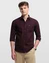 Arrow Sport Men Striped Casual Maroon Shirt