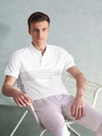 Arrow Sport Men Striped Polo Neck Cotton
