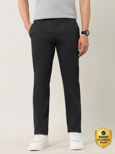 Arrow Sport Slim Fit Men Black Trousers
