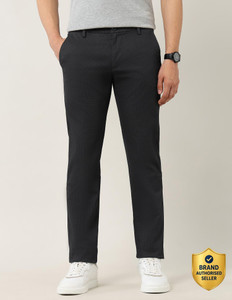 Arrow Sport Slim Fit Men Black Trousers
