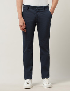 Arrow Sport Slim Fit Men Blue Trousers