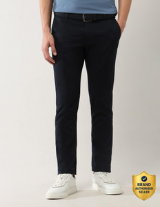 Arrow Sport Slim Fit Men Blue Trousers