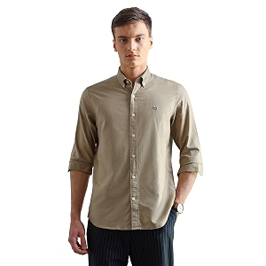 Arrow Sport Solid Slim Fit Cotton Shirt