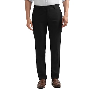 Arrow Textured Tapered Fit Formal Trousers for