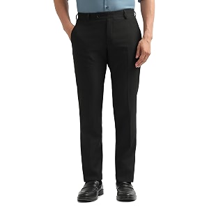 Arrow Textured Tapered Fit Formal Trousers for