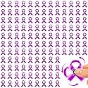 Arrowbash 100 Pcs Purple Ribbon Fidget Spinners Domestic Violence Awareness