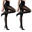 Women's Sheer Black Tights,Nylon Shiny Pantyhose Stockings for Club Outfits