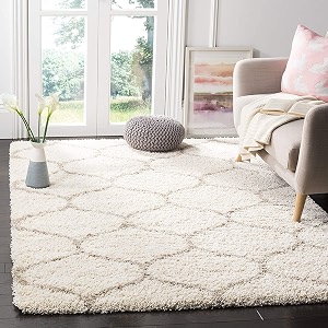 design polyester shaggy bedside runner soft rug for bedroom living room kitchen ivory ivory size 5x8 feet