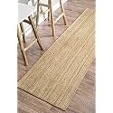 Arsh fabs Hand Woven Braided Reversible Natural Jute Carpet for Hall, Outdoor, Indoor Etc (Natural, 2x4 feet)