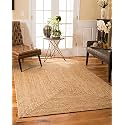 Hand Woven Braided Reversible Natural Jute Carpet for Hall, Outdoor, Indoor Etc (Natural, 3x5 feet)