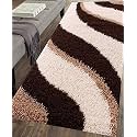 Arsh fabs Modern Design Polyester Shaggy Bedside Runner, Soft Rug for Bedroom Living Room Kitchen Multi Colore Size 2x6 feet