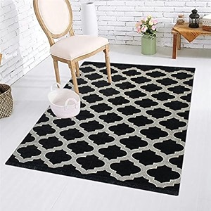 arsh fabs velvet indoor modern shag area rug carpet with feather touch for dining room living room home bedroom multi-1 5x7 feet multi04 5x7 feet