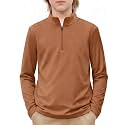 Arshiner Boy's Quarter Zip Pullover Lightweight Mock Neck Active Tops