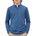 Arshiner Boy's Quarter Zip Pullover Lightweight Mock Neck Active Tops