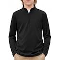 Arshiner Boy's Quarter Zip Pullover Lightweight Mock Neck Active Tops