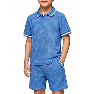 Arshiner Boys 2 Piece Outfits Button Polo