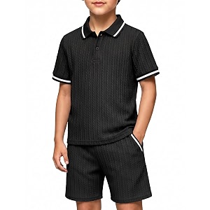 Arshiner Boys 2 Piece Outfits Button Polo