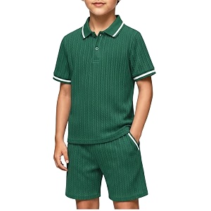 Arshiner Boys 2 Piece Outfits Button Polo
