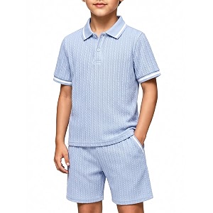Arshiner Boys 2 Piece Outfits Button Polo