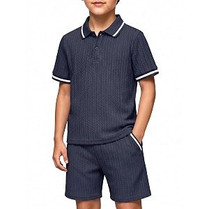 Arshiner Boys 2 Piece Outfits Button Polo
