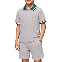 Arshiner Boys 2 Piece Outfits Button Polo