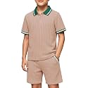 Arshiner Boys 2 Piece Outfits Button Polo