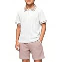 Arshiner Boys 2 Piece Outfits Button Polo