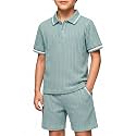 Arshiner Boys 2 Piece Outfits Button Polo