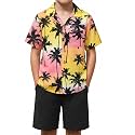 Arshiner Boys 2 PieceTextured Button Down Shirt and Shorts