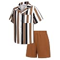 Arshiner Boys 2 PieceTextured Button Down Shirt and Shorts