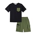 Arshiner Boys39 2-Piece Cotton Outfit Short Sleeve