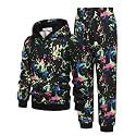Arshiner Boys Athletic Sweatsuit Pullover Hoodie Sweatshirt and Joggers Set