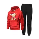 Arshiner Boys Athletic Sweatsuit Pullover Hoodie Sweatshirt and Joggers Set