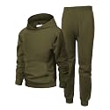 Arshiner Boys Athletic Sweatsuit Pullover Hoodie Sweatshirt and Joggers Set