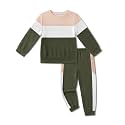Arshiner Boys Clothes 2 Piece Pants Set Color Block Sweatsuits Fall Outfits