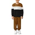 Arshiner Boys Clothes 2 Piece Pants Set Color Block Sweatsuits Fall Outfits