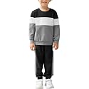 Arshiner Boys Clothes 2 Piece Pants Set Color Block Sweatsuits Fall Outfits