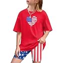 Arshiner Girls 2 Piece Outfit Summer Oversized Tops and Biker Shorts Set