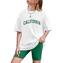 Arshiner Girls 2 Piece Outfit Summer Oversized Tops and Biker Shorts Set