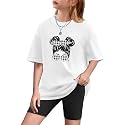 Arshiner Girls 2 Piece Outfit Summer Oversized Tops and Biker Shorts Set
