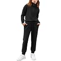 Arshiner Girls 2 Piece Outfits Sweatsuit Set Half Zip Lapel Collar Long Sleeve Sweatshirt Sweatpant Tracksuit Sets
