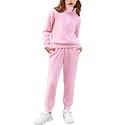 Arshiner Girls 2 Piece Outfits Sweatsuit Set Half Zip Lapel Collar Long Sleeve Sweatshirt Sweatpant Tracksuit Sets