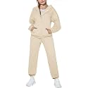 Arshiner Girls 2 Piece Outfits Zip Up Sweatshirts and Sweatpants Tracksuits