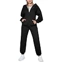 Arshiner Girls 2 Piece Outfits Zip Up Sweatshirts and Sweatpants Tracksuits