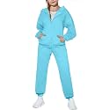 Arshiner Girls 2 Piece Outfits Zip Up Sweatshirts and Sweatpants Tracksuits