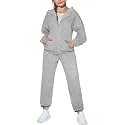 Arshiner Girls 2 Piece Outfits Zip Up Sweatshirts and Sweatpants Tracksuits