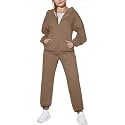 Arshiner Girls 2 Piece Outfits Zip Up Sweatshirts and Sweatpants Tracksuits